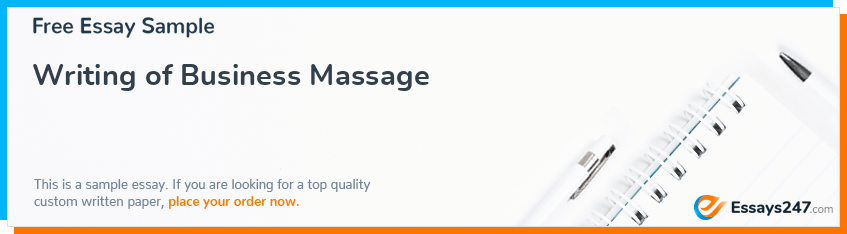 Writing of Business Massage